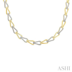 ASHI Gold Vermeil Bold Knot Diamond Fashion Necklace 8894QPPSSSLNK-GV