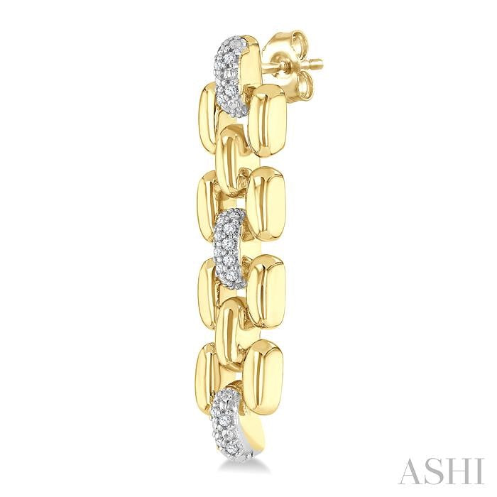 ASHI Gold Vermeil Bold Panther Link Diamond Fashion Earrings 88958PPSSSLER-GV