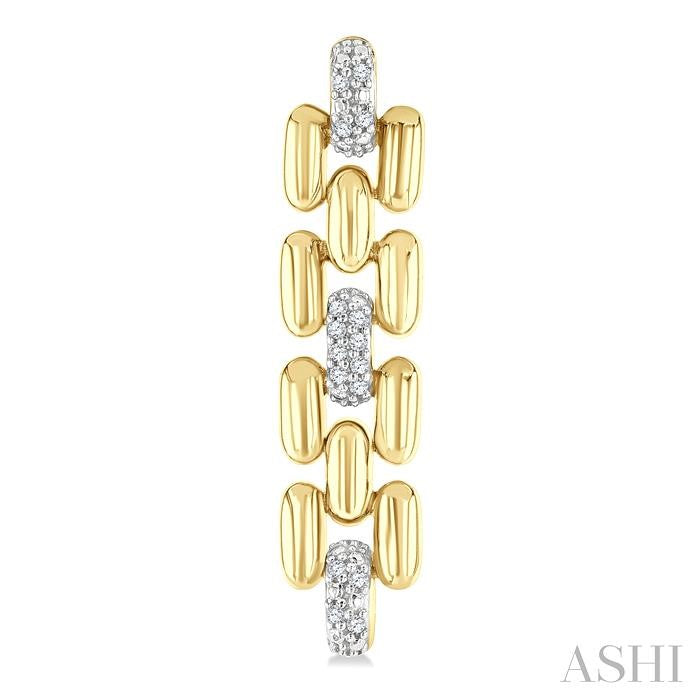 ASHI Gold Vermeil Bold Panther Link Diamond Fashion Earrings 88958PPSSSLER-GV