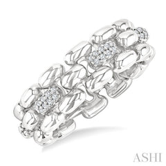 ASHI Silver Bold Panther Link Diamond Fashion Ring 88958PPSSSLRG