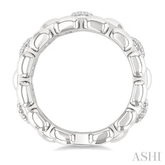 ASHI Silver Bold Panther Link Diamond Fashion Ring 88958PPSSSLRG