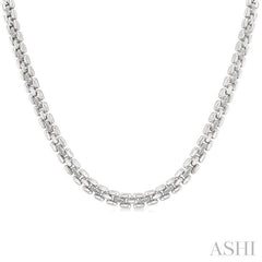 ASHI Silver Bold Panther Link Diamond Fashion Necklace 8895QPPSSSLNK