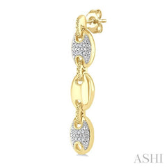 ASHI Gold Vermeil Bold Mariner Link Diamond Fashion Earrings 88968PPSSSLER-GV