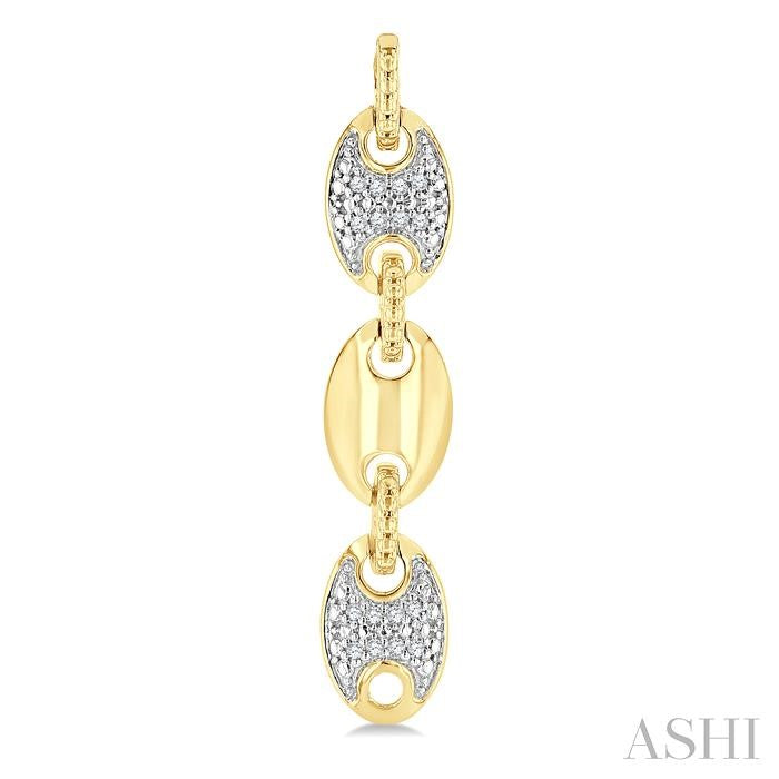 ASHI Gold Vermeil Bold Mariner Link Diamond Fashion Earrings 88968PPSSSLER-GV