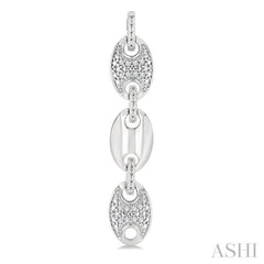 ASHI Silver Bold Mariner Link Diamond Fashion Earrings 88968PPSSSLER