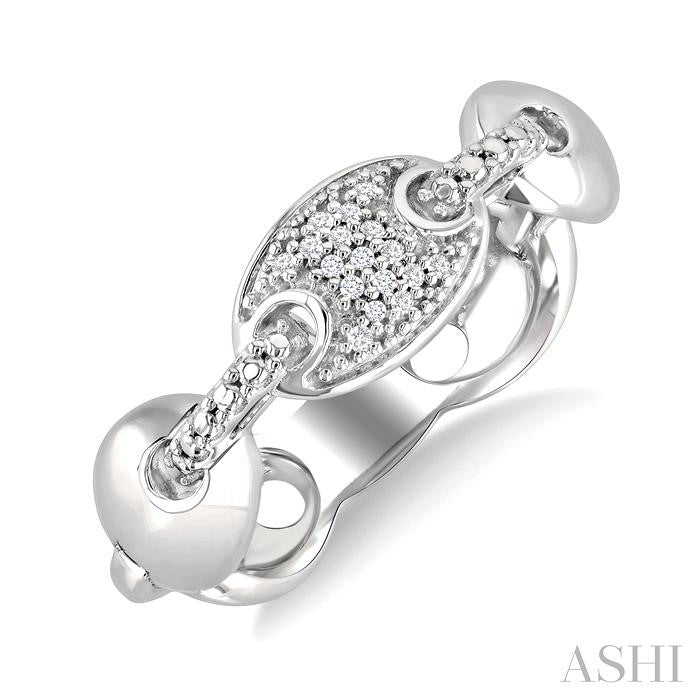 ASHI Silver Bold Mariner Link Diamond Fashion Ring 88969PPSSSLRG