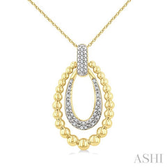 ASHI Gold Vermeil Bold Bead Diamond Fashion Pendant 88978PPSSSLPD-GV