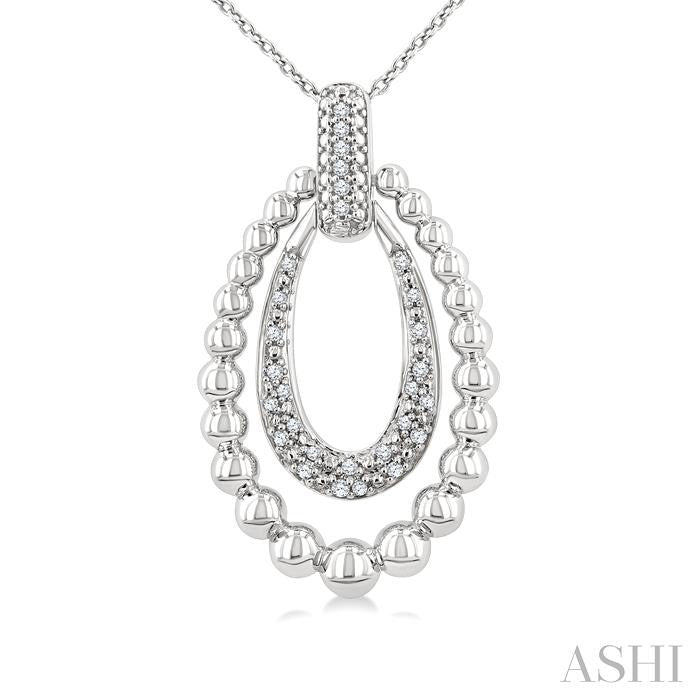 ASHI Silver Bold Bead Diamond Fashion Pendant 88978PPSSSLPD