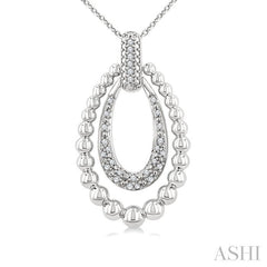 ASHI Silver Bold Bead Diamond Fashion Pendant 88978PPSSSLPD