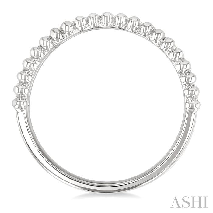 ASHI Silver Bold Bead Diamond Fashion Band 88988PPSSSLRG