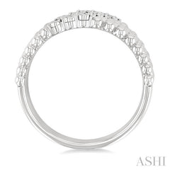 ASHI Silver Bold Bead Diamond Fashion Ring 88998PPSSSLRG