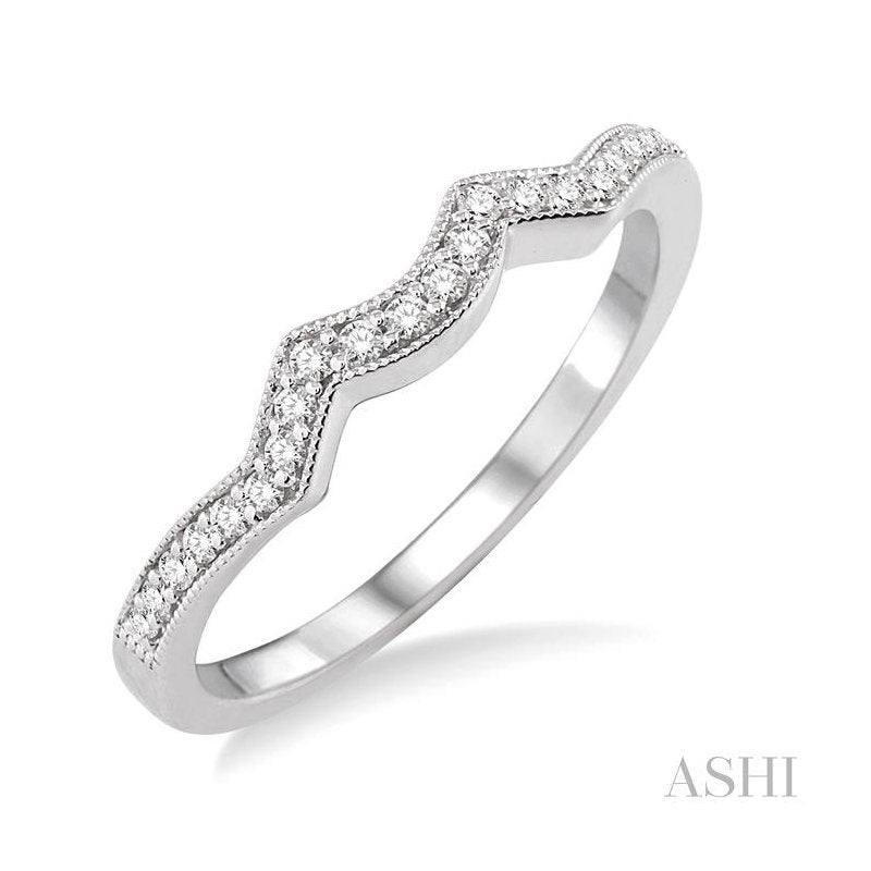 ASHI Diamond Wedding Band 14597PPFHWG-WB