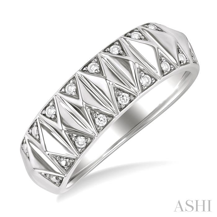 ASHI Silver Bold Diamond Fashion Band 89008PPSSSLRG