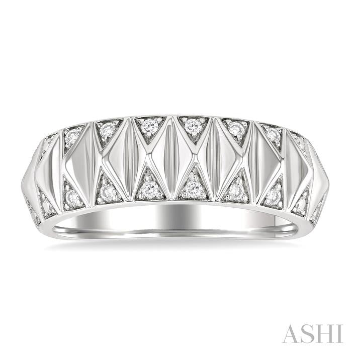 ASHI Silver Bold Diamond Fashion Band 89008PPSSSLRG