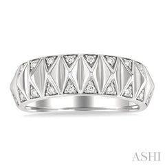 ASHI Silver Bold Diamond Fashion Band 89008PPSSSLRG