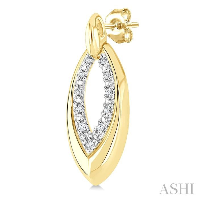 ASHI Gold Vermeil Bold Marquise Shape Diamond Fashion Earrings 89028PPSSSLER-GV
