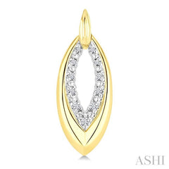 ASHI Gold Vermeil Bold Marquise Shape Diamond Fashion Earrings 89028PPSSSLER-GV