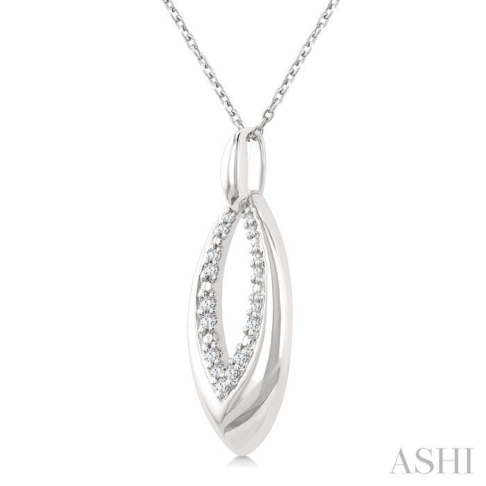 ASHI Silver Bold Marquise Shape Diamond Fashion Pendant 89028PPSSSLPD