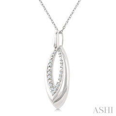 ASHI Silver Bold Marquise Shape Diamond Fashion Pendant 89028PPSSSLPD