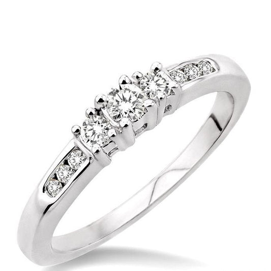 Parkplace Jewelers Round Shape Past Present & Future Diamond Engagement Ring 24206PPTXWG-LE