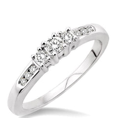 Parkplace Jewelers Round Shape Past Present & Future Diamond Engagement Ring 24206PPTXWG-LE