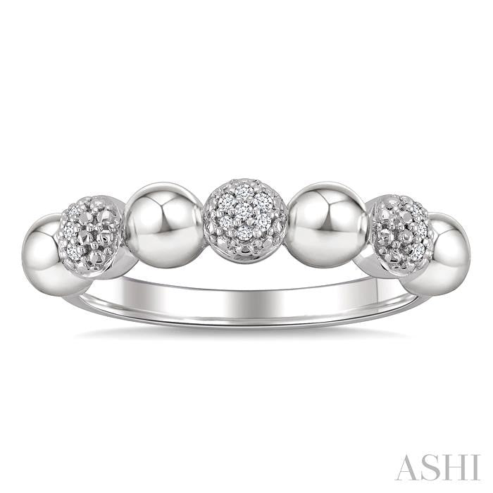 ASHI Silver Bold Bead Diamond Fashion Ring 89199PPSSSLRG