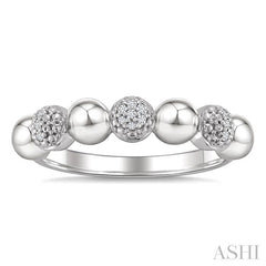 ASHI Silver Bold Bead Diamond Fashion Ring 89199PPSSSLRG
