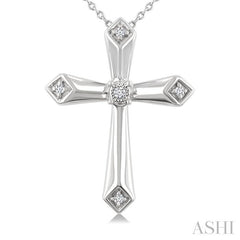 ASHI Silver Cross Diamond Fashion Pendant 892A9PPSSSLPD