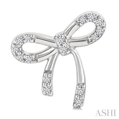 ASHI Silver Bow Diamond Fashion Earrings 89318PPSSSLER