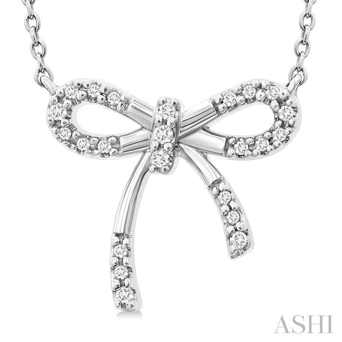 ASHI Silver Bow Diamond Fashion Pendant 89318PPSSSLPD