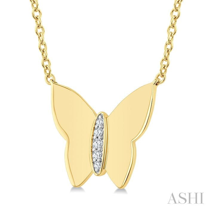 ASHI Gold Vermeil Butterfly Diamond Fashion Pendant 894A9PPSSSLPD-GV