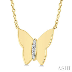 ASHI Gold Vermeil Butterfly Diamond Fashion Pendant 894A9PPSSSLPD-GV