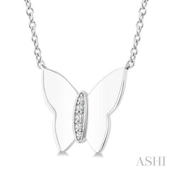 ASHI Silver Butterfly Diamond Fashion Pendant 894A9PPSSSLPD