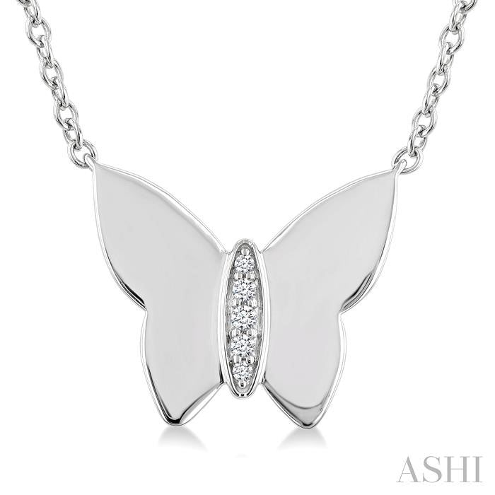 ASHI Silver Butterfly Diamond Fashion Pendant 894A9PPSSSLPD