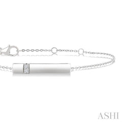 ASHI Silver Bar Diamond Fashion Chain Bracelet 895A9PPSGSLTB