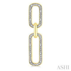 ASHI Gold Vermeil Bold Paperclip Diamond Fashion Earrings 89978PPSSSLER-GV