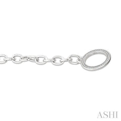 ASHI Silver Circle Toggle Diamond Fashion Bracelet 89998PPSSSLTB-RD