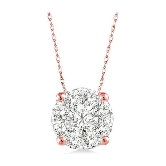 Parkplace Jewelers Round Shape Lovebright Essential Diamond Solitaire Pendant 91758PPFHPDPG