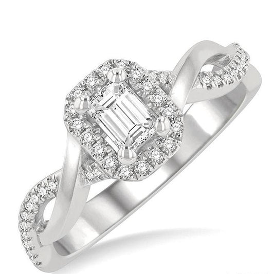 Parkplace Jewelers Emerald Shape Semi-Mount Halo Diamond Engagement Ring 257M7PPFGWG-SM-OC