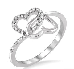 Parkplace Jewelers Twin Heart Shape Diamond Fashion Ring 34748PPFSWG