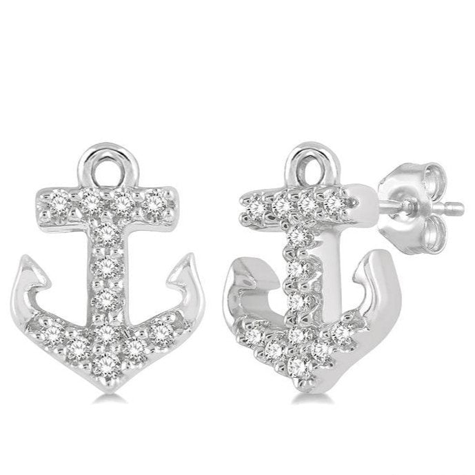 Parkplace Jewelers Anchor Petite Diamond Fashion Earrings 645C9PPTSERWG
