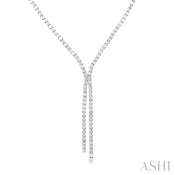 ASHI Diamond Tennis Y Necklace 991Q9PPFGNKWG