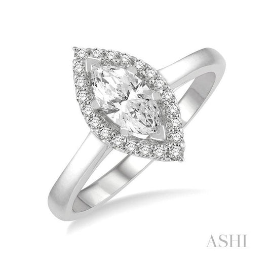 Parkplace Jewelers Marquise Shape Halo Diamond Engagement Ring 254M3PPFHWG-LE