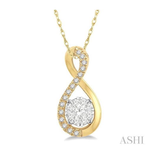 ASHI Round Shape Lovebright Diamond Pendant 907A7PPFHPDYW