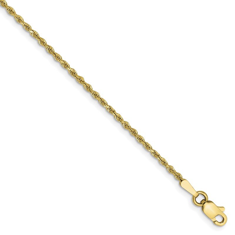 Quality Gold 10k 1.5mm Diamond-cut Rope Chain 10K012