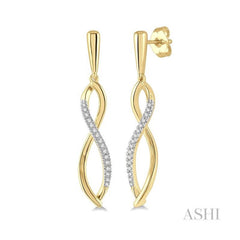 ASHI Infinity Diamond Fashion Long Earrings 684D8PPTSERYG