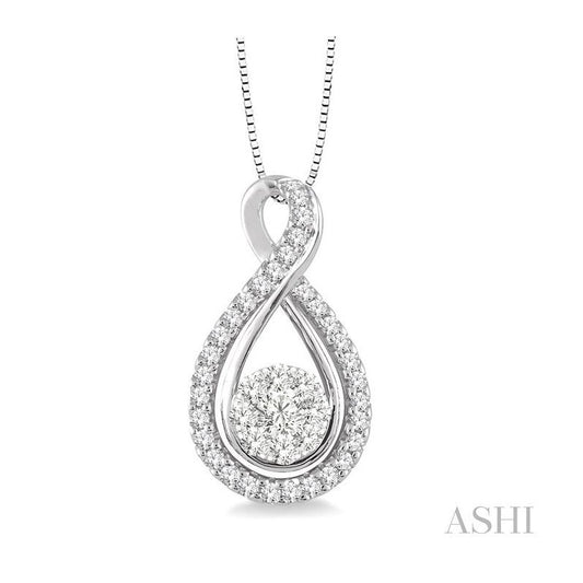 ASHI Round Shape Lovebright Diamond Pendant 94903PPFVPDWG