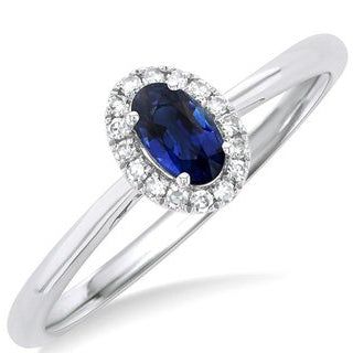 Parkplace Jewelers Oval Shape Gemstone & Halo Diamond Ring 41279PPTSSPWG-OV