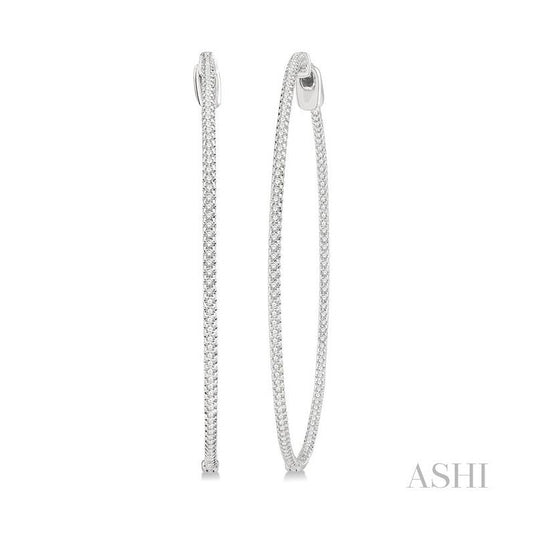 ASHI Inside-Out Diamond Hoop Earrings 629C1PPFGERWG