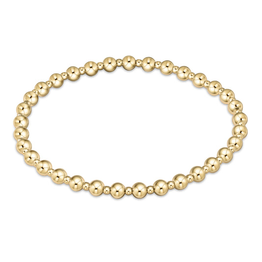 Enewton Classic Grateful Pattern 4mm Bead Bracelet - Gold BCLGRAPG4